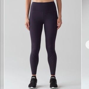 Lululemon Anew Tight - Black/Grape color. Size 8